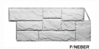 Фасадная панель FINEBER Камень мелованный белый