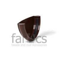 Заглушка желоба универсальная ПВХ125/82 Коричневый FarAcs