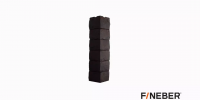 Угол наружный к Фасайдингу Дачный Скол 3D-Facture темно-коричневый