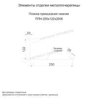 Планка примыкания нижняя 250х122х2000 (ПЭ-01-5005-0.45)