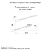 Планка примыкания нижняя 250х122х2000 (КЛМА-02-Anticato-0.5)