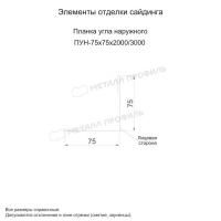 Планка угла наружного 75х75х2000 (VikingMP E-20-6005-0.5)