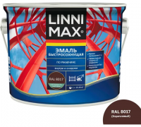 LINNIMAX (ALPINA) эмаль быстросохнущая по ржавчине RAL 8017 шоколадный шелк-матовый 2,5л