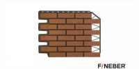 Фасадная панель FINEBER Кирпич БАВАРСКИЙ терракотовый 0,795*0,595