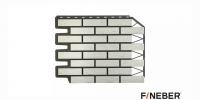 Фасадная панель FINEBER Кирпич Баварский белый 0,795*0,595 