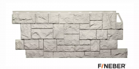 Фасадная панель FINEBER Камень дикий жемчужный