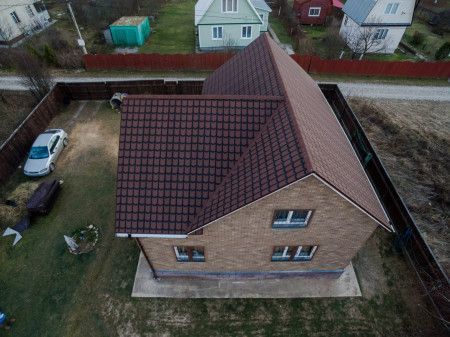 Рулонная черепица КЛАССИЧЕСКАЯ коричневая(8м2)