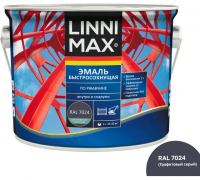 LINNIMAX (ALPINA) эмаль быстросохнущая по ржавчине RAL 7024 графитово-серый шелк-матовый 2,5л